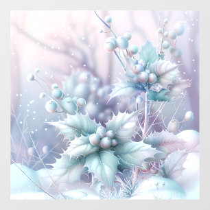 Dreamy Christmas Holly Window Cling