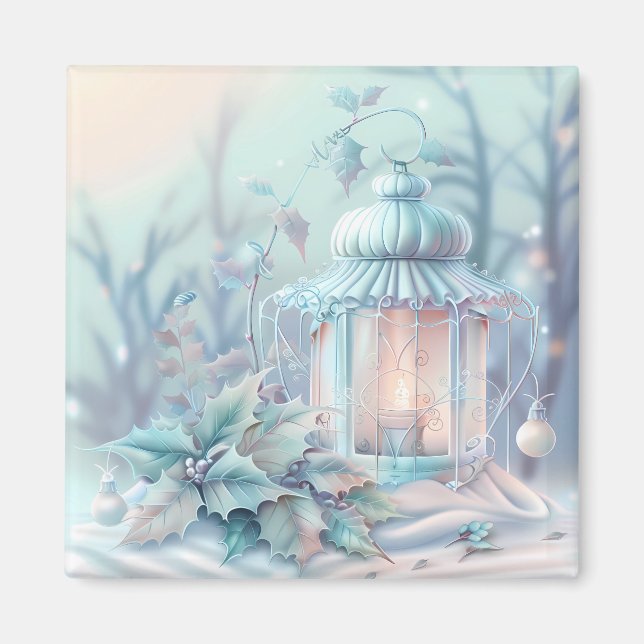 Dreamy Christmas Lantern Magnet (Front)