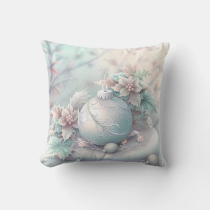 Dreamy Christmas Ornament Throw Pillow