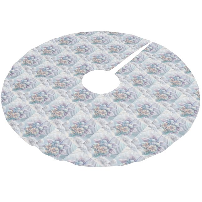 Dreamy Christmas Ornament Tree Skirt (Angled)