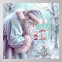 Dreamy Christmas Santa Poster