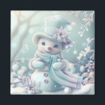 Dreamy Christmas Snowman Magnet<br><div class="desc">dreamy christmas snowman magnet</div>