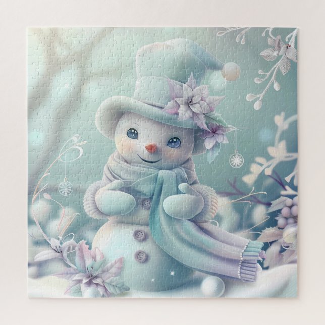 Dreamy Christmas Snowman Puzzle (Vertical)