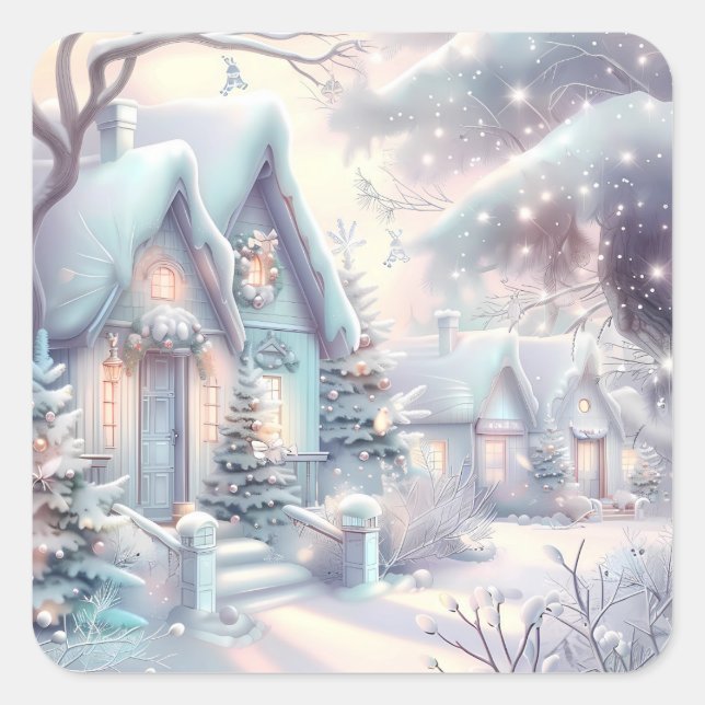 Dreamy Christmas Village Sticker (Front)