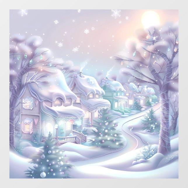 Dreamy Christmas Village Window Cling (Sheet)