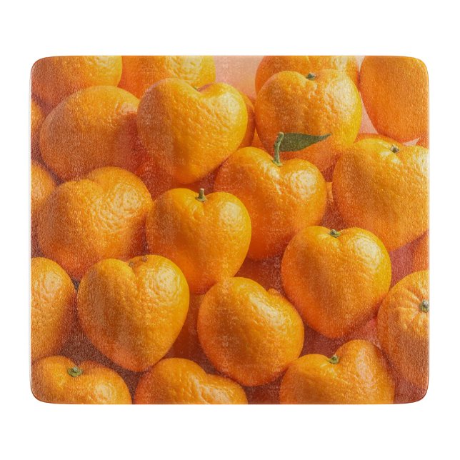 Dreamy Citrus Heart Cutting Board (Front)
