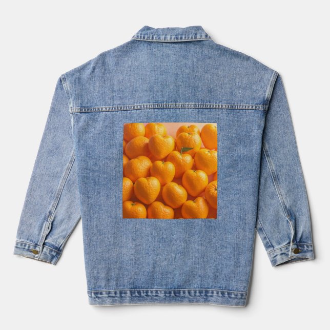 Dreamy Citrus Heart Denim Jacket (Back)