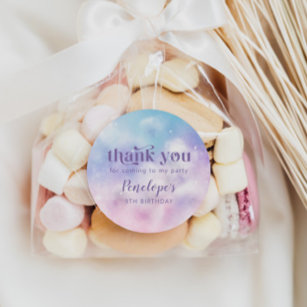 Dreamy Cloud Birthday Party Favour Classic Round Sticker