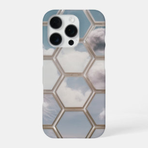 Dreamy Cloud Hexagon Pattern – iPhone 16 Pro Case