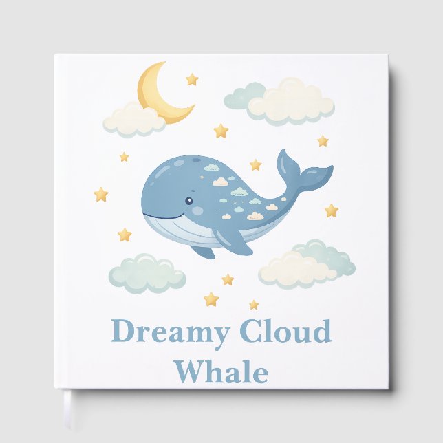 Dreamy Cloud Whale Guest Book (Front)