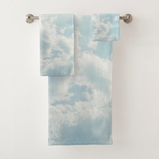 Dreamy Clouds #11 #clouds #wall #art Bath Towel Set (Insitu)