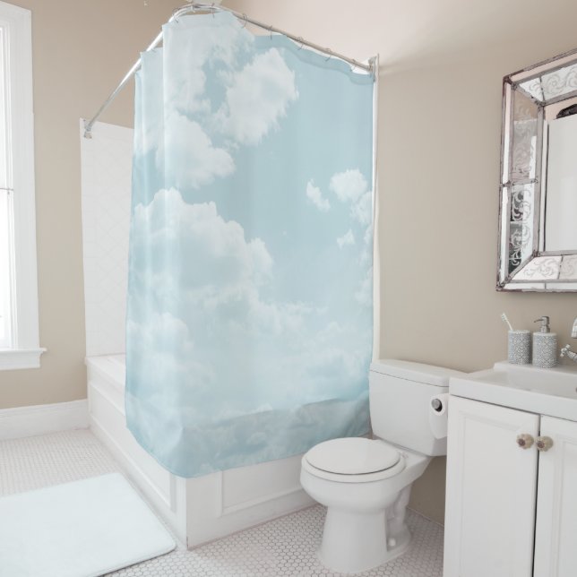 Dreamy Clouds 14 #nature #art Shower Curtain (In Situ)