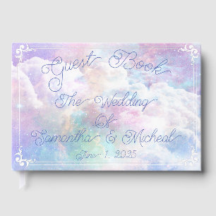 Dreamy Clouds and Stars Wedding Guest Book