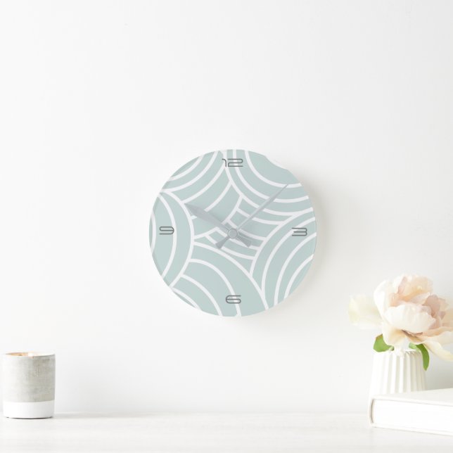 Dreamy Clouds Blue And White Acrylic Wall Clock (Home)