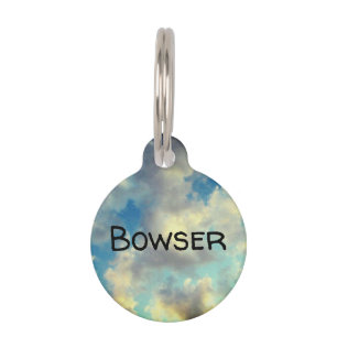 Dreamy Clouds   Personalised Pet Tag