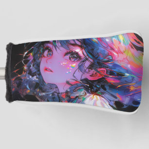 Dreamy Colour Splash Anime Girl Golf Head Cover