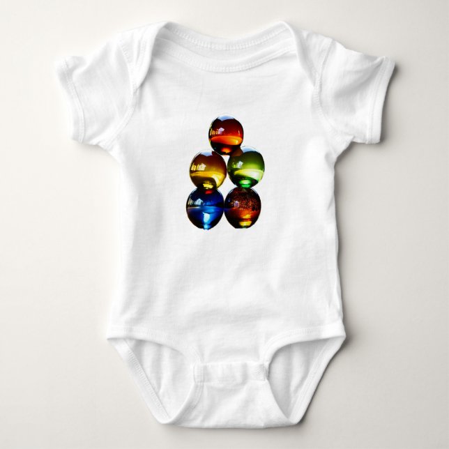 Dreamy Colourful Bubble T-Shirt Baby Bodysuit (Front)