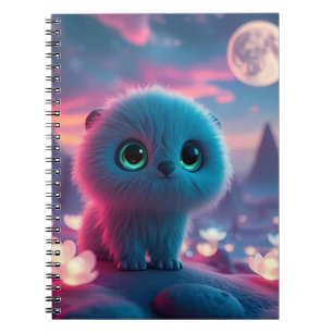 Dreamy Cosmic Kitten Magical Fantasy Nightscape Notebook