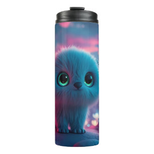 Dreamy Cosmic Kitten Magical Fantasy Nightscape Thermal Tumbler