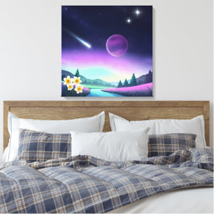Dreamy Cosmic Landscape  Canvas Print