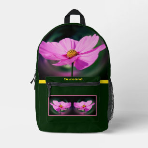 Dreamy Cosmos Flower Personalised Printed Backpack