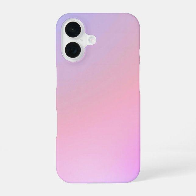 Dreamy Cotton Candy Pastel Gradient iPhone 16 Case (Back)