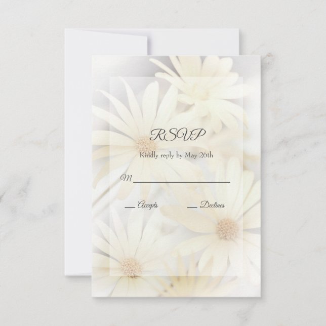Dreamy Daisies 2 RSVP Card (Front)