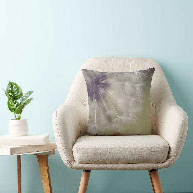Dreamy Dandelion Art Throw Pillow (Chair)