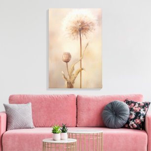 Dreamy Dandelion Illustration Canvas Print
