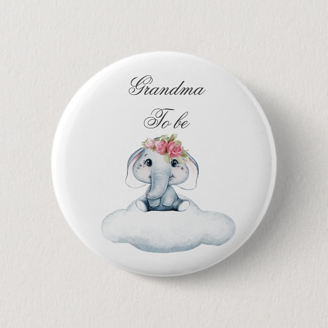 Dreamy Days with Rosie the Elephant.  Button (Front)