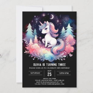 Dreamy Digital Horse Birthday Invitation