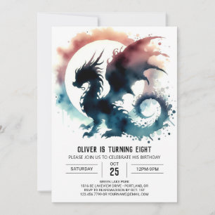 Dreamy Dragon Birthday DIY Invitation