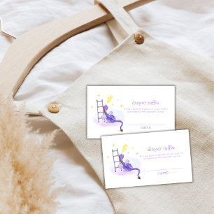 Dreamy Dragon Stars Diaper Raffle Baby Shower  Enclosure Card