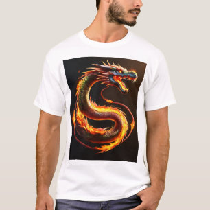 Dreamy Dragon Watercolour T-Shirt Design
