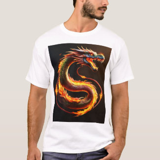 Dreamy Dragon Watercolour T-Shirt Design