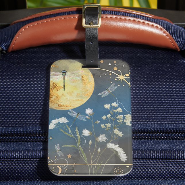 Dreamy Dragonfly Acrylic Luggage Tag (Front Insitu 2)