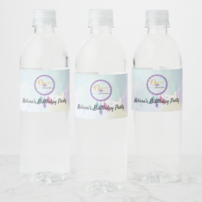 Dreamy Dreamcatcher Birthday Celebration Water Bottle Label (Bottles)