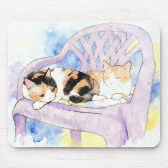 Dreamy Duo Sleeping Mouse Pad (Front)
