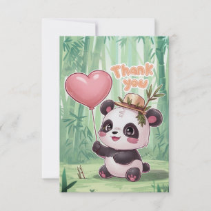 Dreamy Elegant Panda  Thank You Card