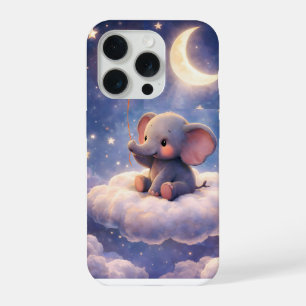 Dreamy elephant and moon iPhone 15 Pro Slim Case