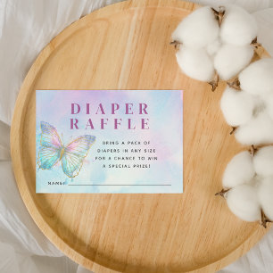 Dreamy Enchanted Butterfly Diaper Raffle Enclosure Card