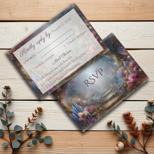 Dreamy Enchanted Floral Forest Wedding RSVP