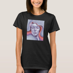 Dreamy Ethereal Woman Portrait Surreal Flowing Art T-Shirt