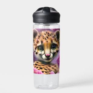 Dreamy Eyed Baby Cheetah Water Bottle