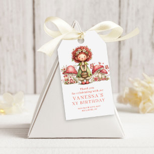 Dreamy Fairy Blush Floral Birthday Favour Gift Tag
