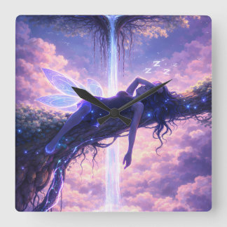 Dreamy Fairy Sky Waterfall Wall Clock Decor