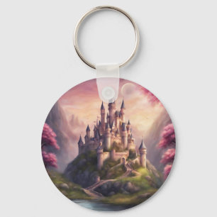 Dreamy Fantasy Castle Artwork Key Ring