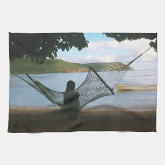 Dreamy Fiji Beach Landscape  Tea Towel