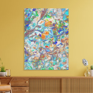 Dreamy Floral Abstraction – Vintage Boho Nature Canvas Print