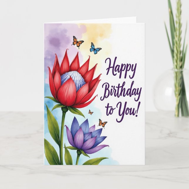 Dreamy Floral Birthday Card (Front)